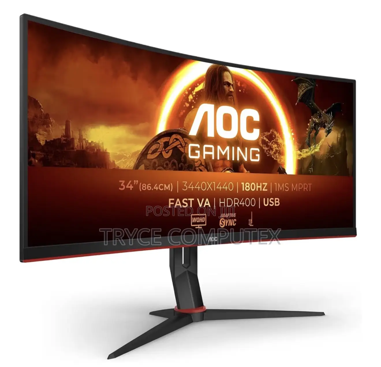 Aoc 34 Inches Curved 180hz Monitor
