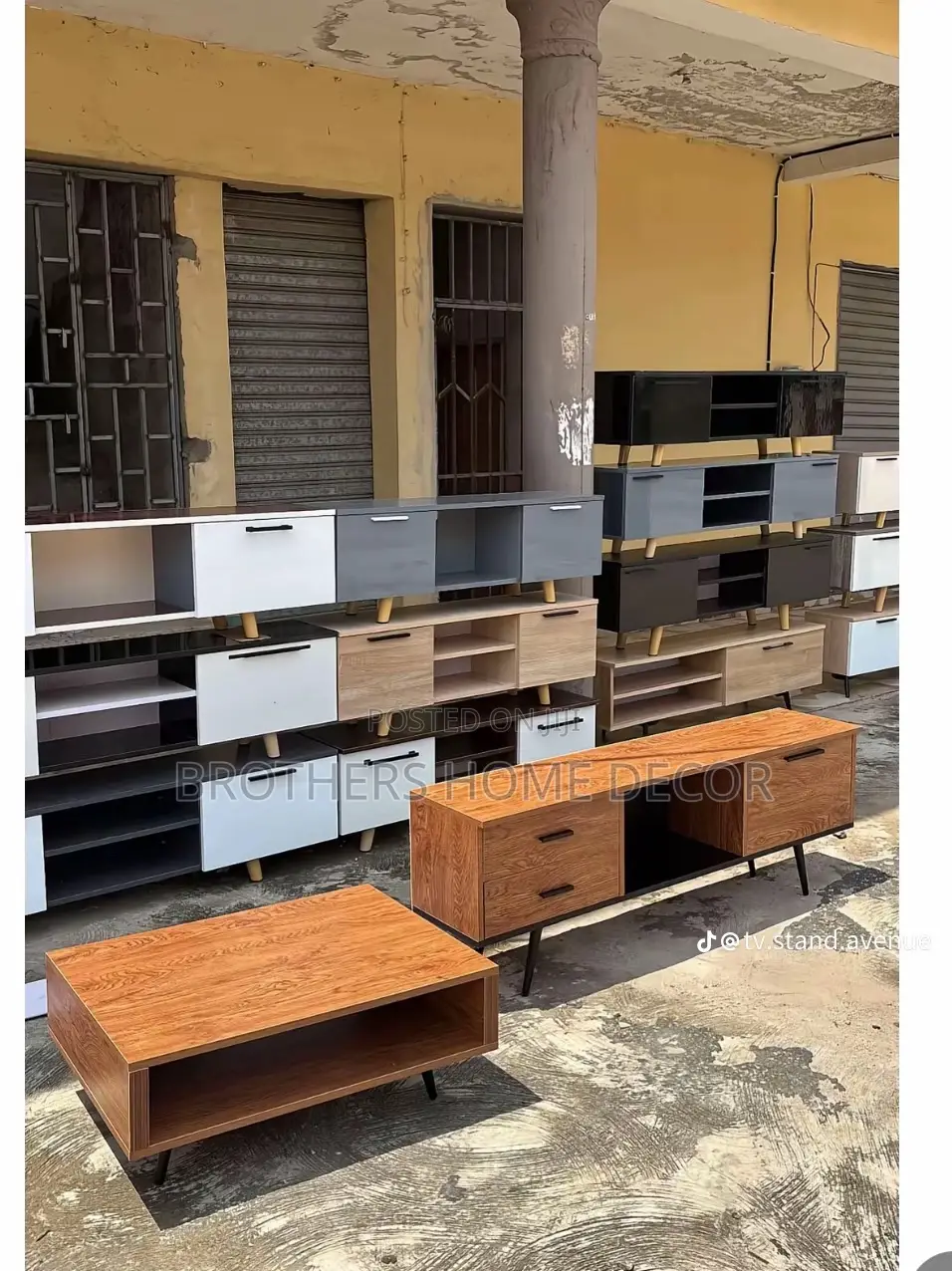 Foreign Wood Tv Stand