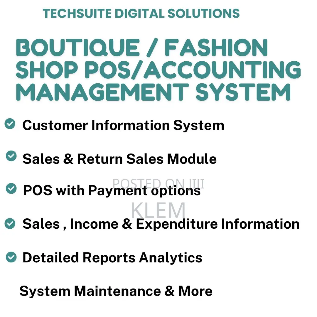 Fashion / Boutique Shop Pos , Inventory Accounting Management System