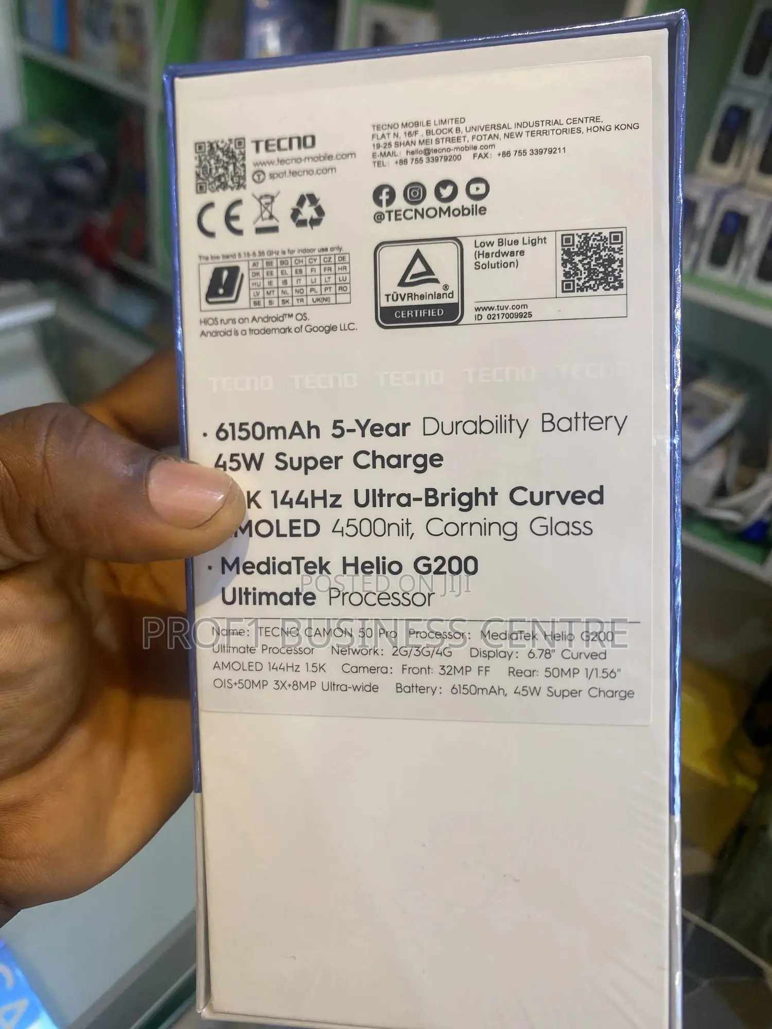 New Tecno Camon 50 Pro 256 GB Black