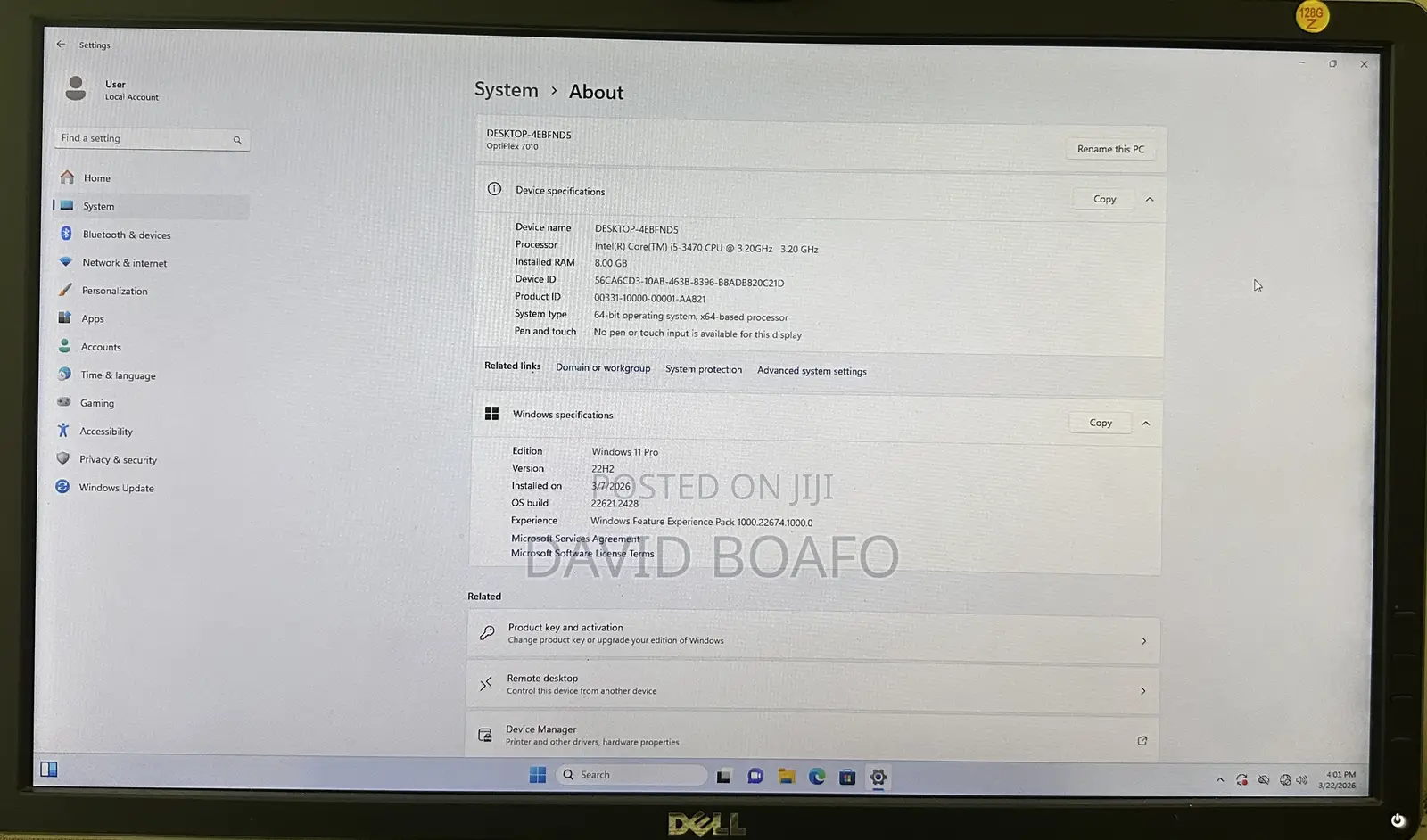 Desktop Computer Dell OptiPlex 7010 8GB Intel Core i5 HDD 500GB