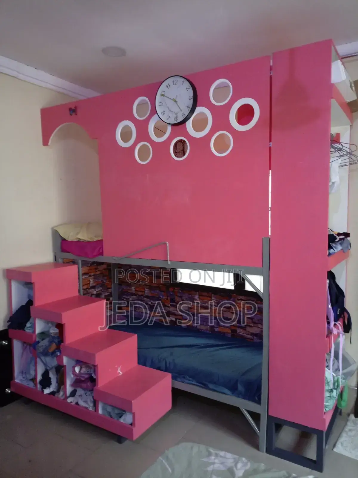 Modern Double Decker Kids Bed With Storage