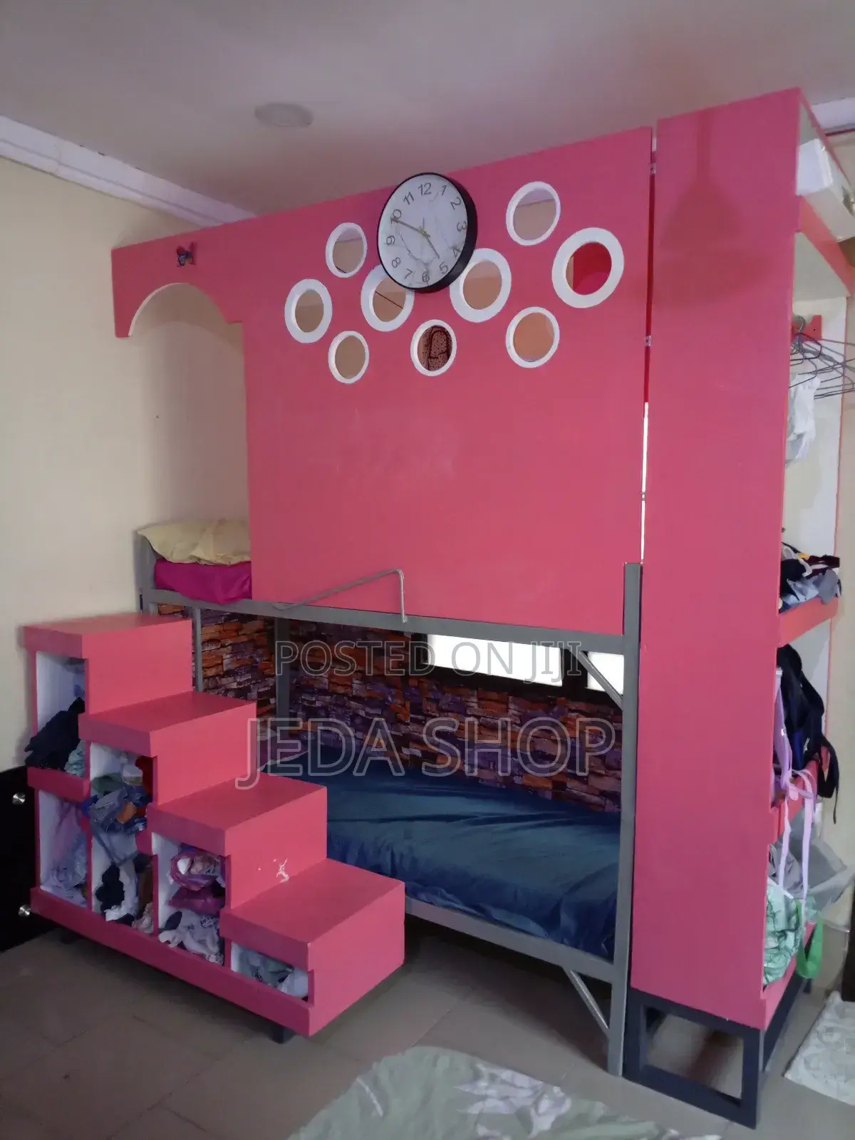 Modern Double Decker Kids Bed With Storage