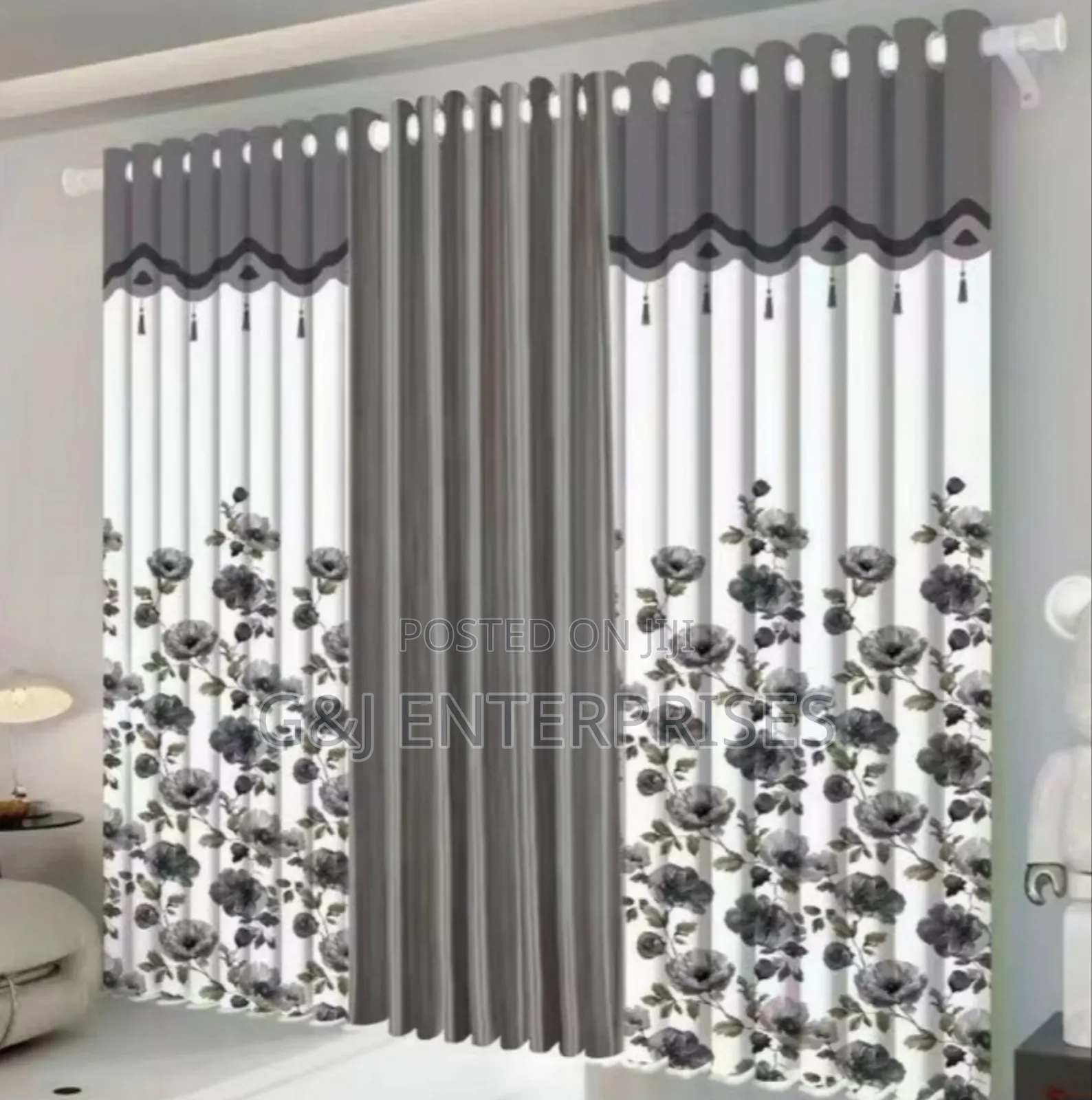 3 in 1 Blackout Sheer Decorative Windows Curtains