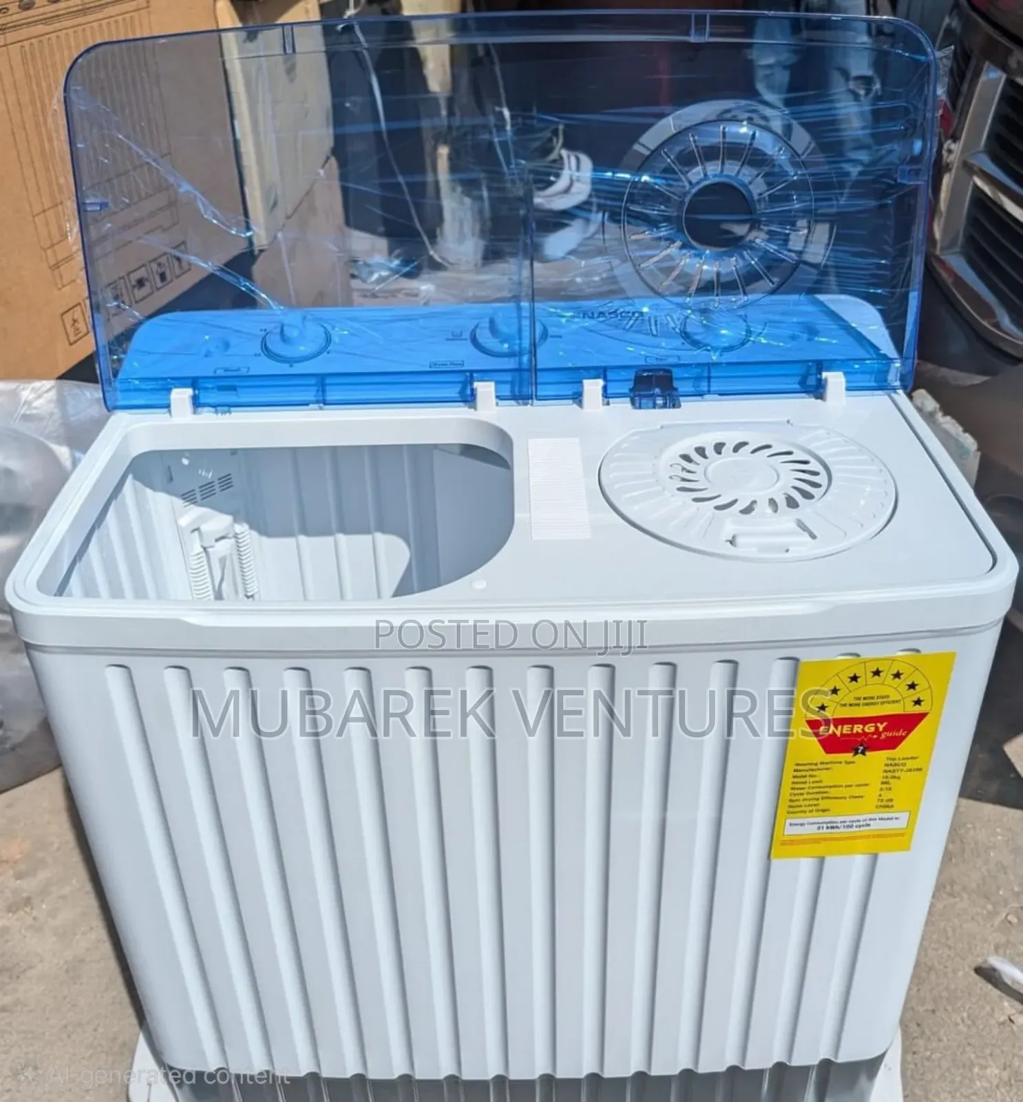 Nasco 10kg Twinload Semi Automatic Washing Machine