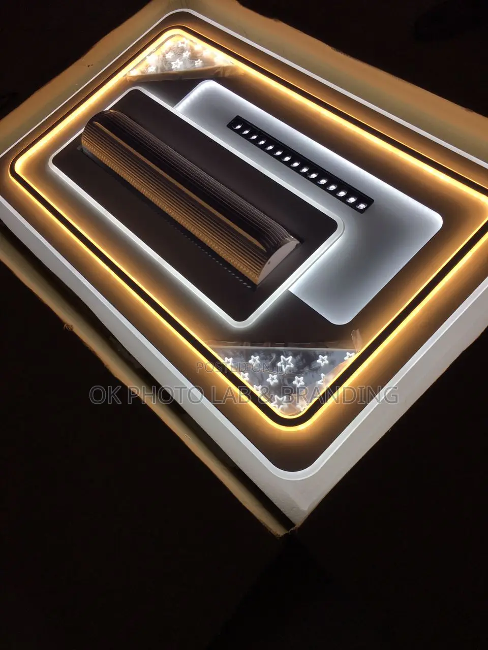 Decorative Bladeless Ceiling Fan With Led Light And Remote Control