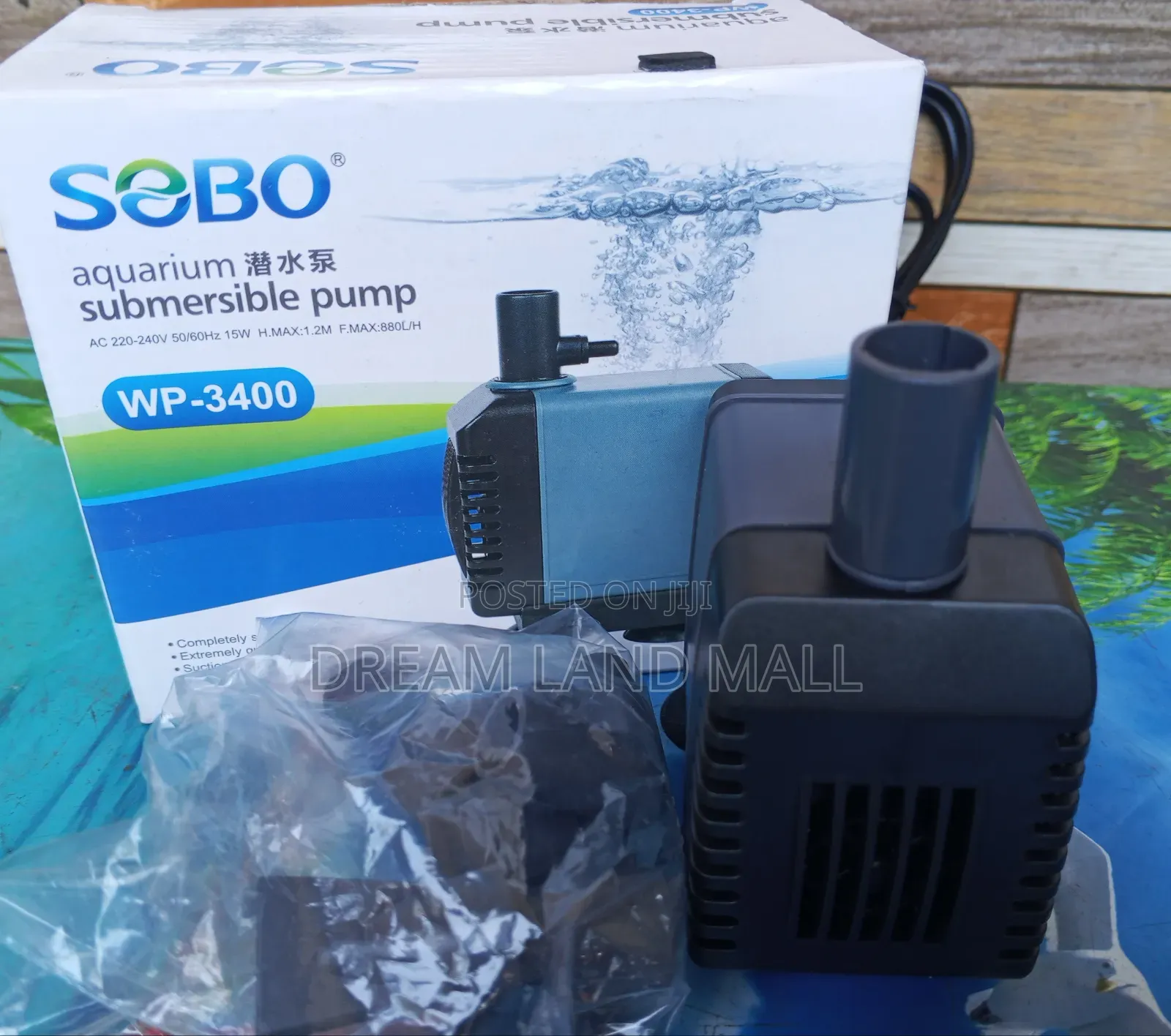 15 Watts Submersible Water Pump H.Max 1.2m