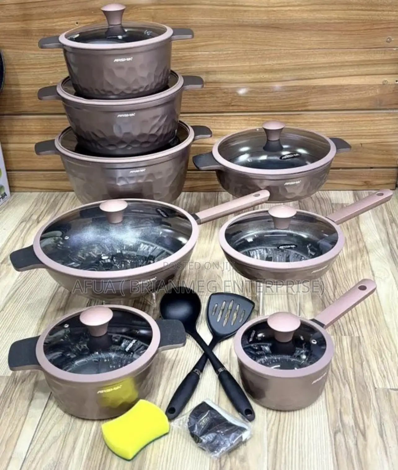 Arshia 12-Piece Diamond Cast Cookware Set