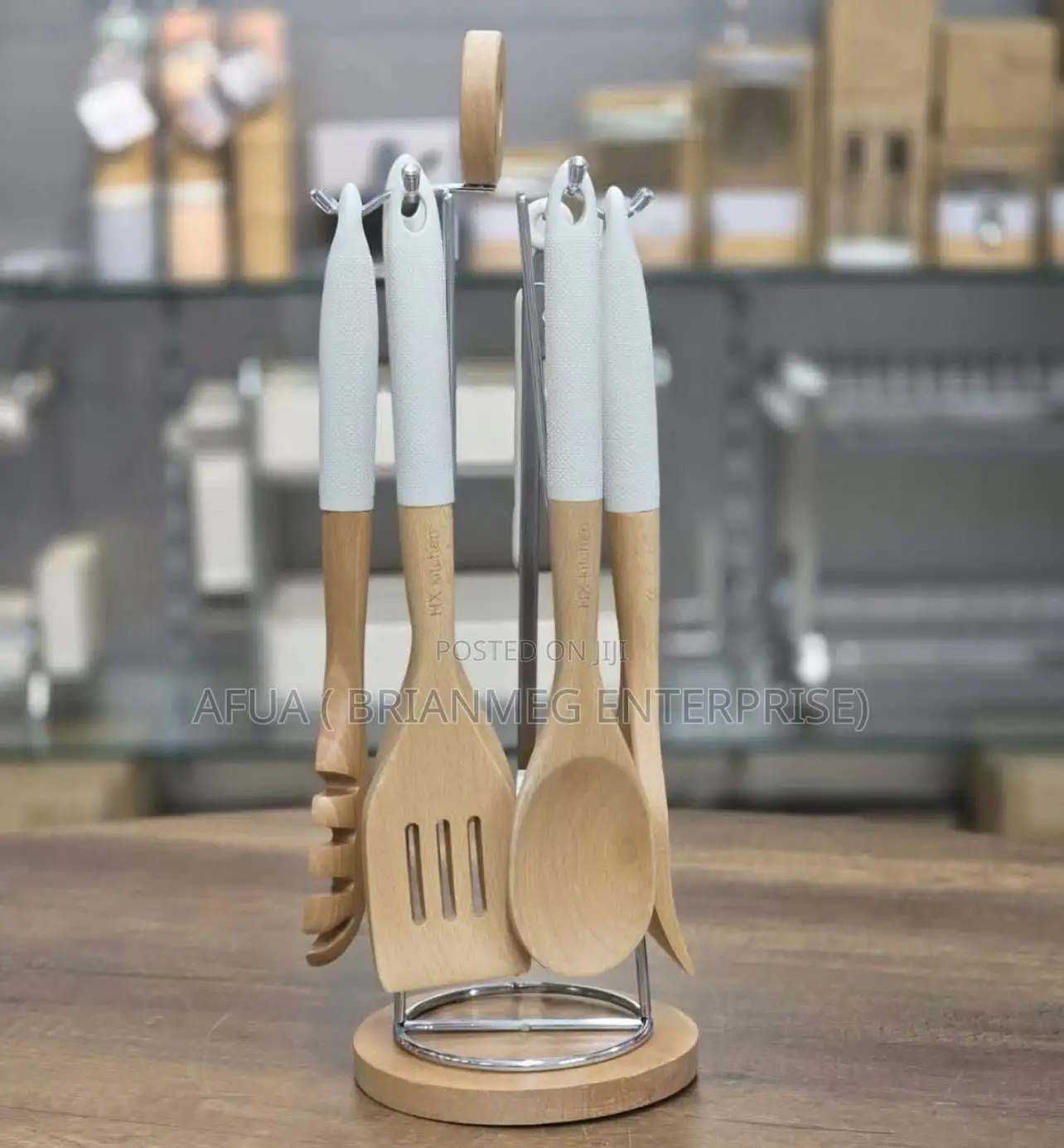 Wooden and Silicone Ladles Set