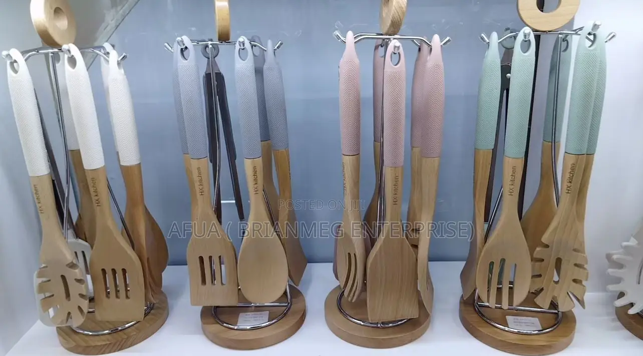 Wooden and Silicone Ladles Set