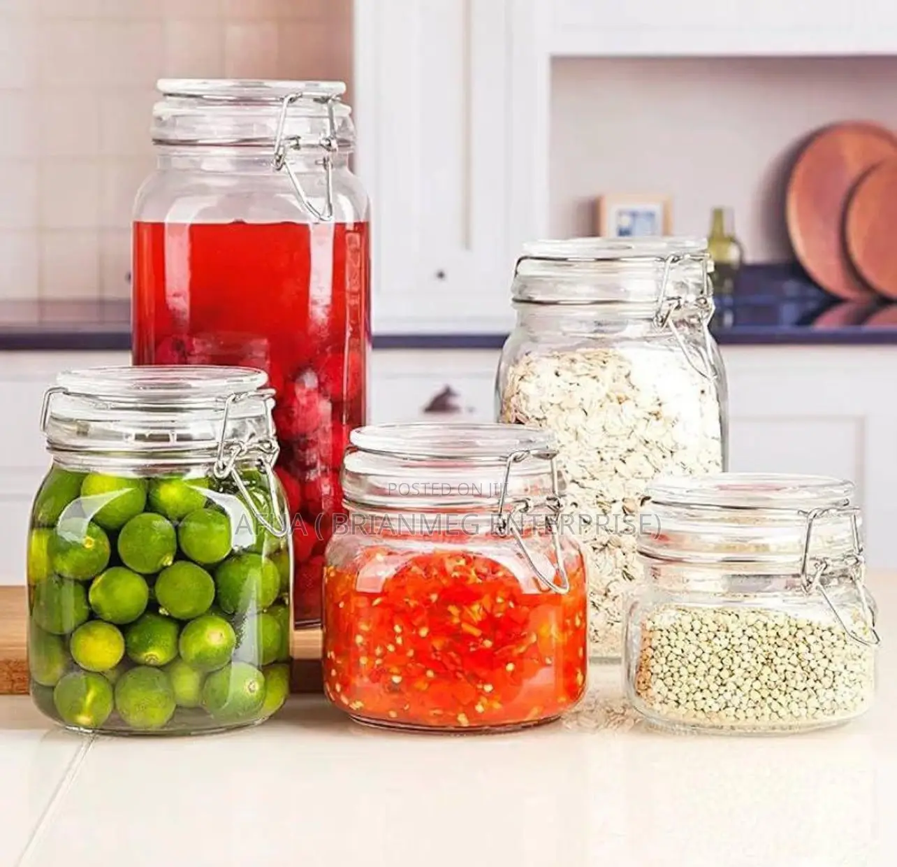 Glass With Leakproof Spices Containers