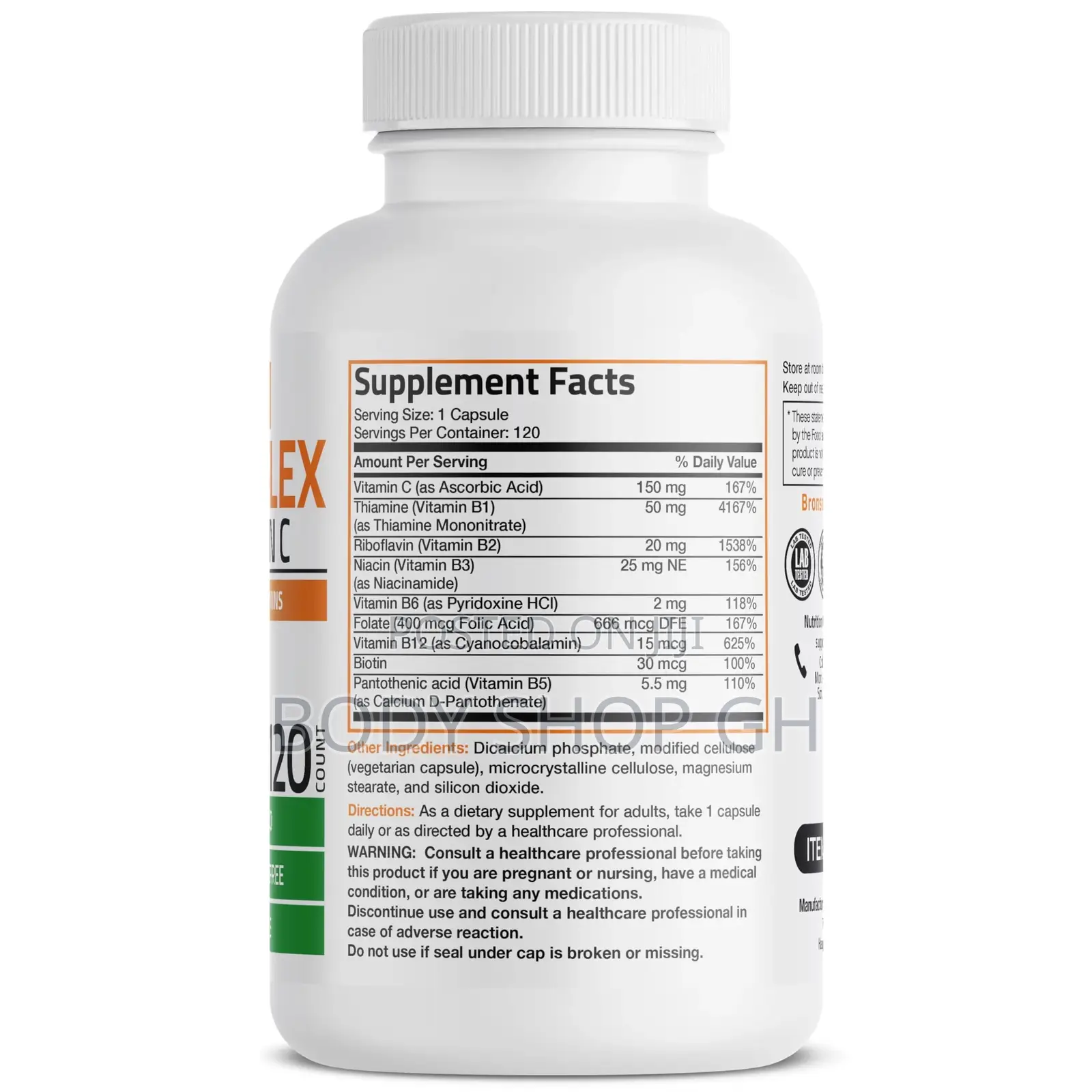 Bronson Vitamin B Complex With Vitamin C for Immune Health, Energy