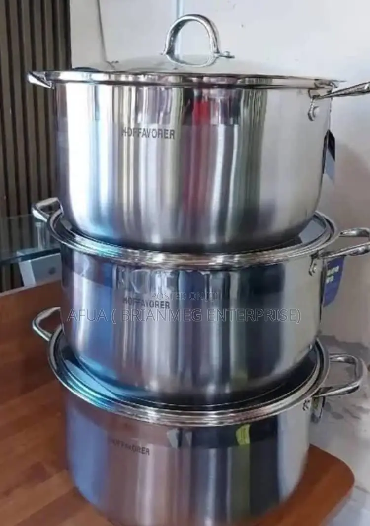 Hoffavorer Party-Size 10/18 Heavy Duty L Stock Pot Cookware Set