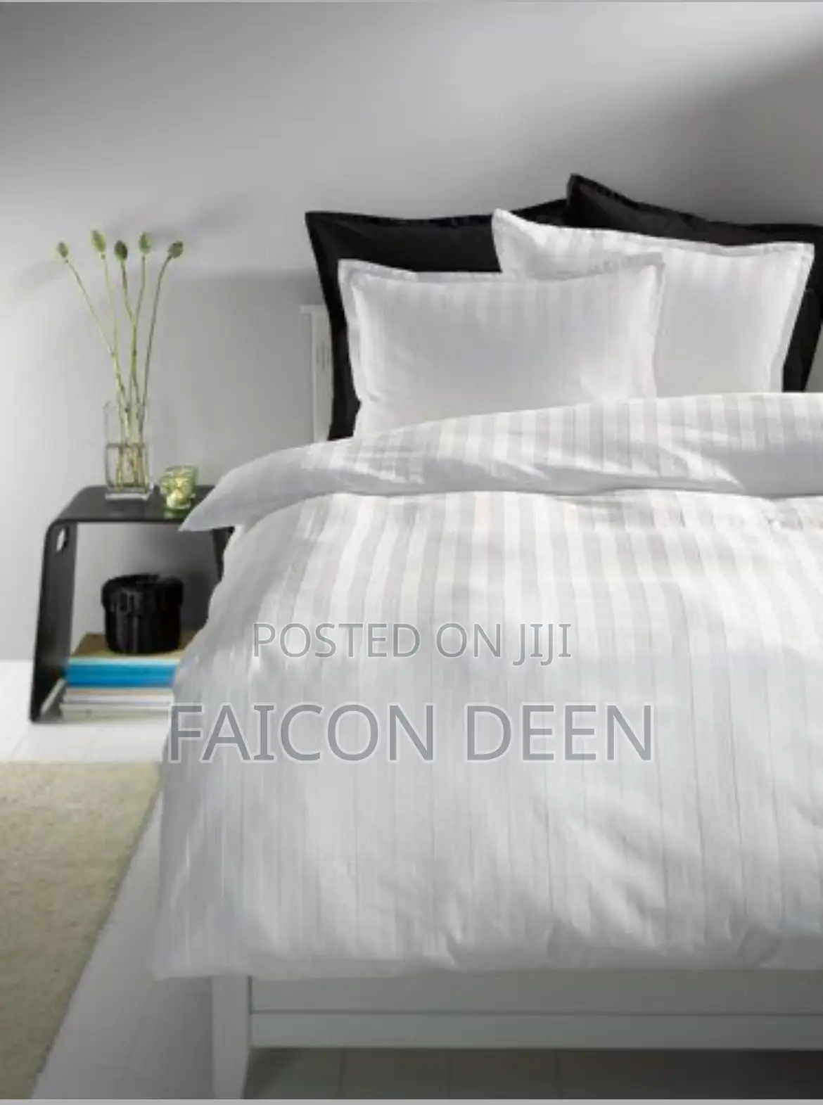 Reliable Quality for Hotels and Lodges ;(White Stripped Duvet Covers