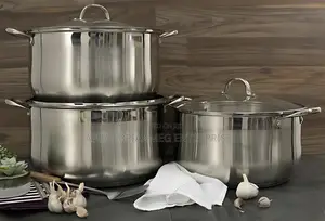 Hoffavorer Party-Size 10/18 Heavy Duty L Stock Pot Cookware Set