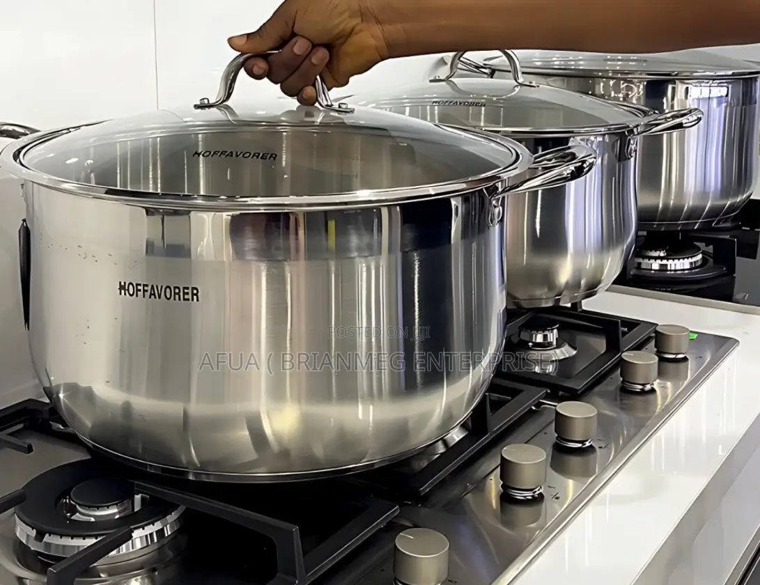 Hoffavorer Party-Size 10/18 Heavy Duty L Stock Pot Cookware Set