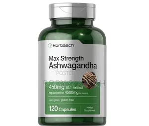 Horbäach Maximum Strenght Ashwagandha Supplement | 120 Caps