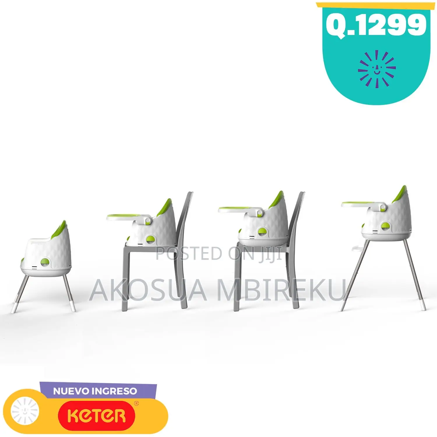 Convertible Keter Multi Dine 3 in 1 Feeding High Chair (6months -5yrs)