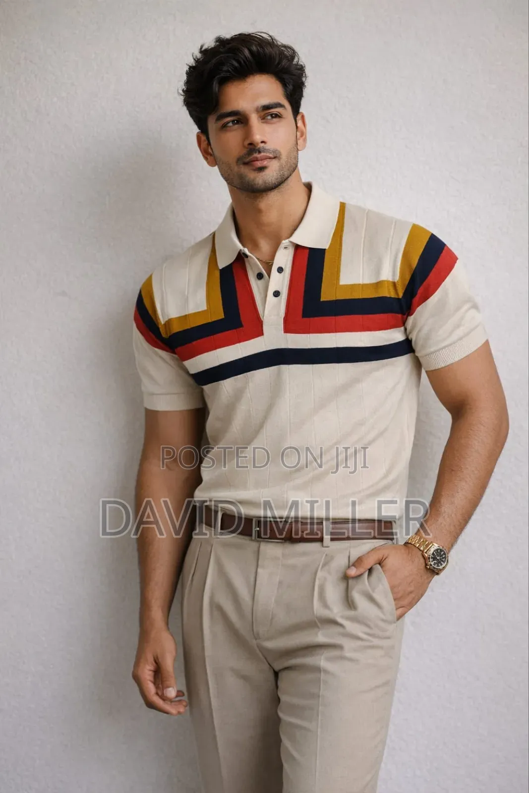 Knitted Polo T Shirt