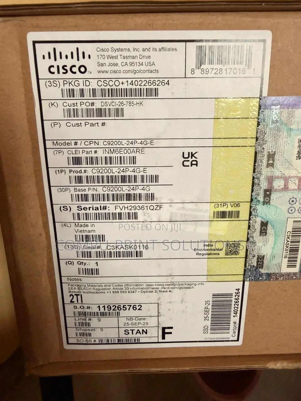 Cisco Catalyst C9200l-24p-4g-E, 24xpoe+ Ports/Uplink/Network Essential