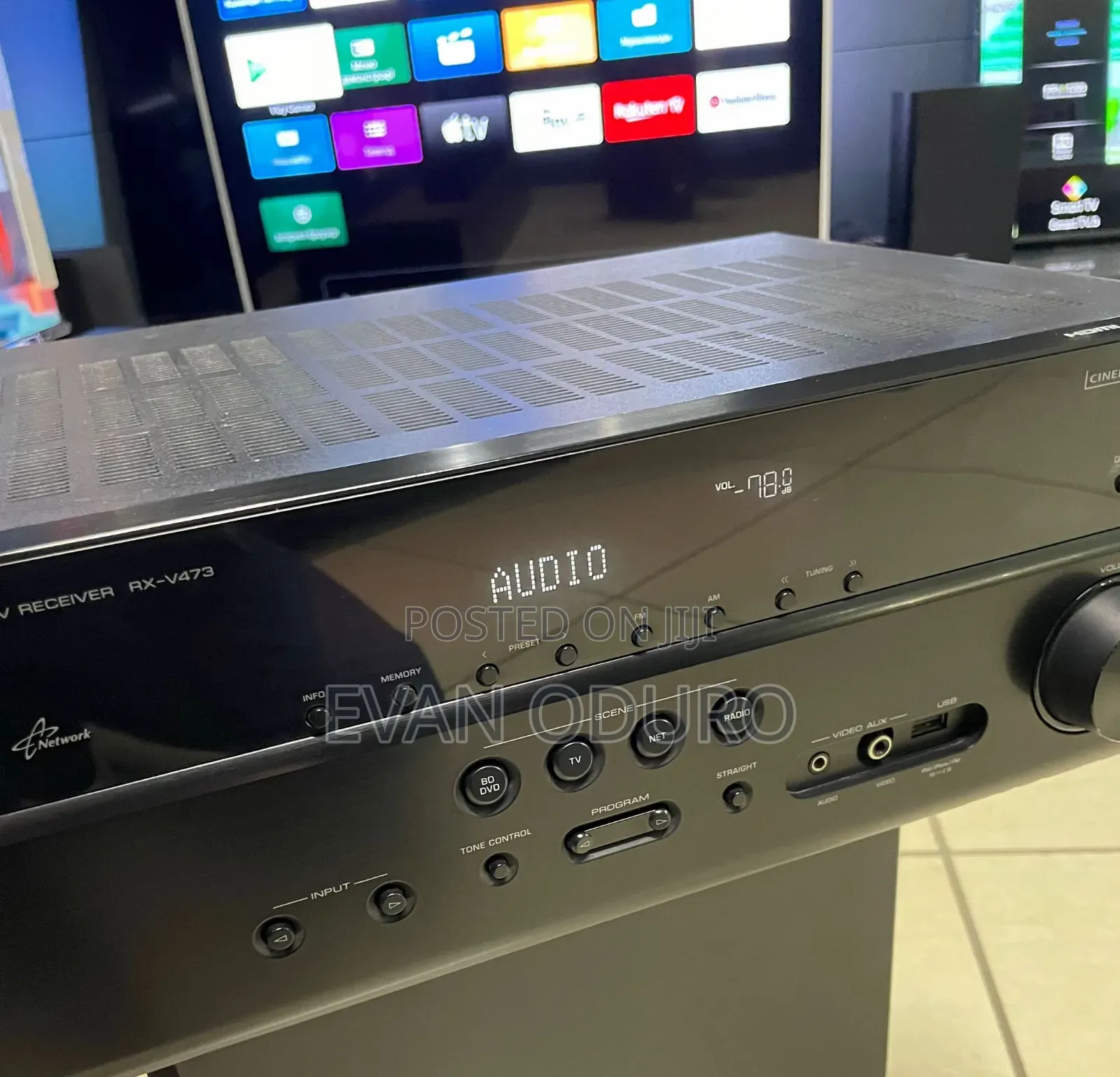 Powerful Yamaha Av Receiver 3d Sound Bluetooth/Radio/Usb/Optical/Hdmi