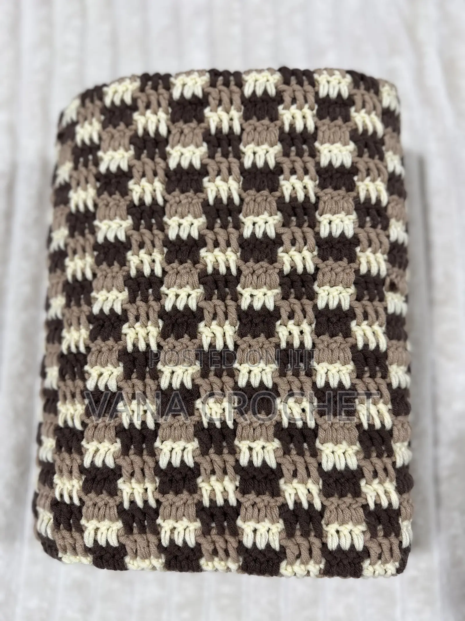 Handmade Crochet Blanket 120x100cm