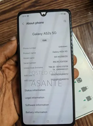 New Samsung Galaxy A52s 5G 128 GB Black