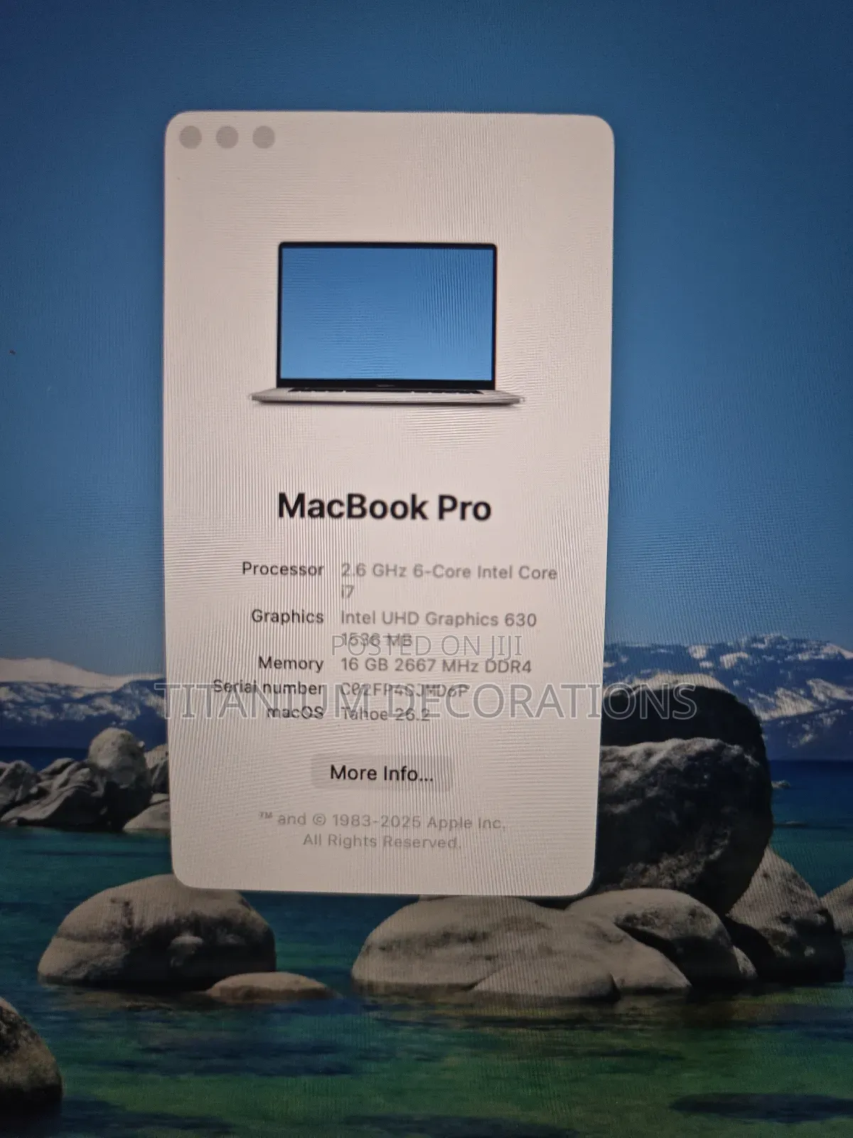 Laptop Apple MacBook 2019 16GB Intel Core i7 SSD 512GB