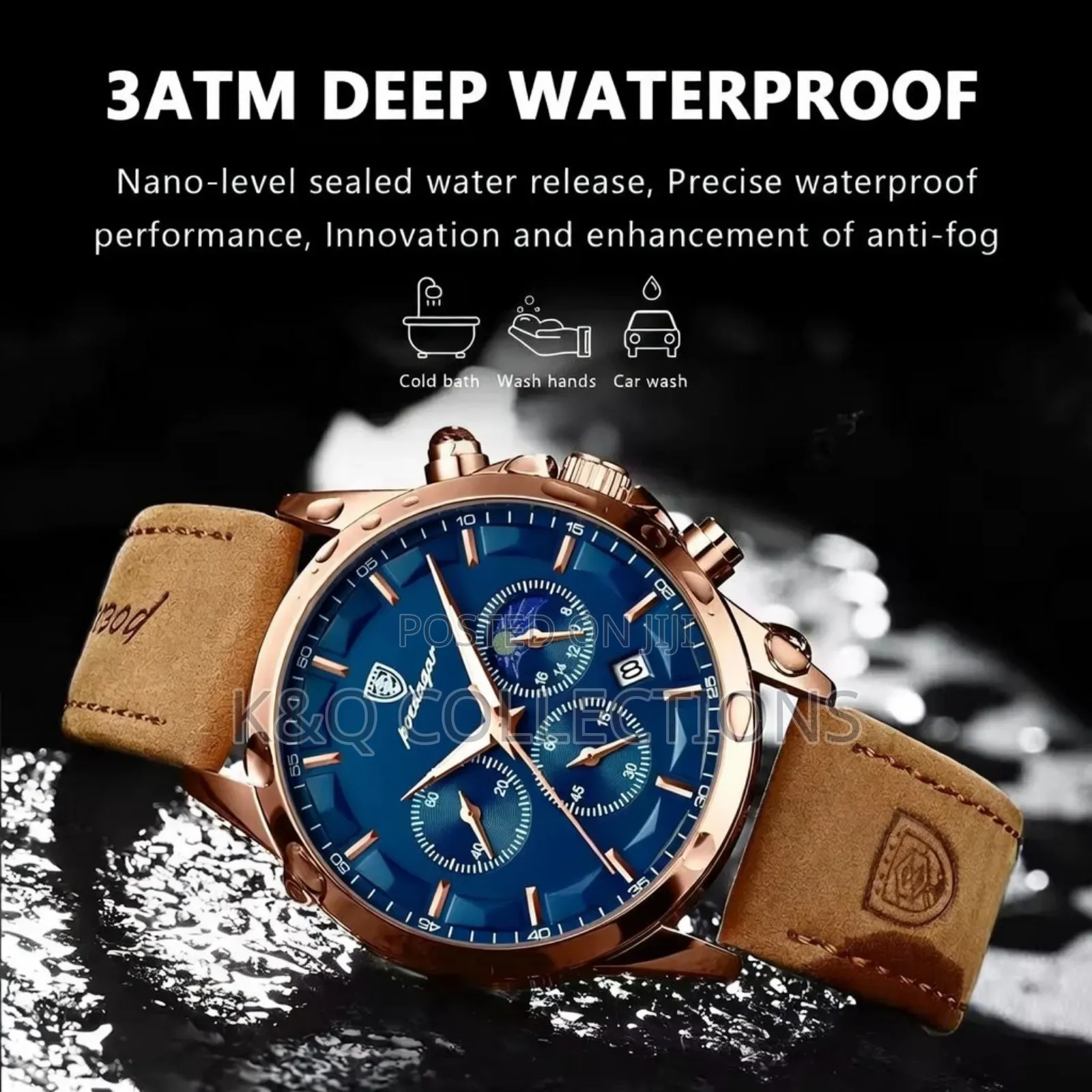 Poedagar Sports Luxury Men Quartz Watch Waterproof Chronograph