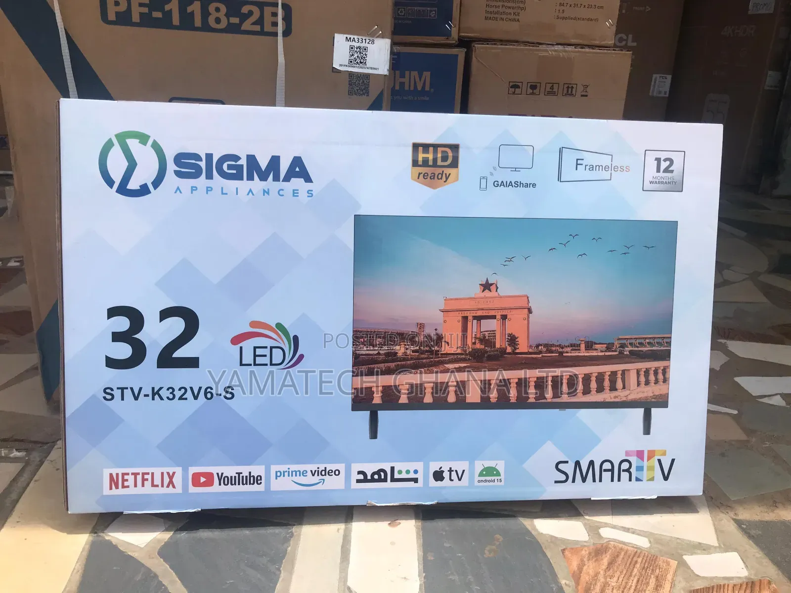 Slim and Flameless Sigma 32inch Smart Tv