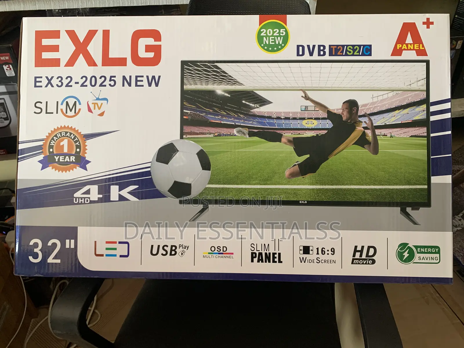 Exlg 32 Inch Led Tv – 2025 New Model With DVB-T2/S2