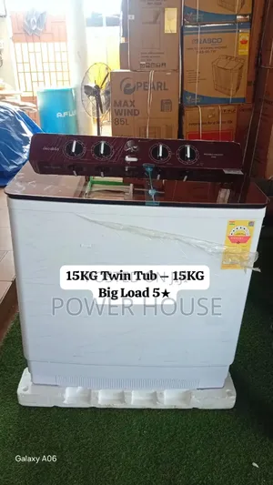 15kg Decakila Twin Tub Washing Machine – 15kg 5 Star Save Stress