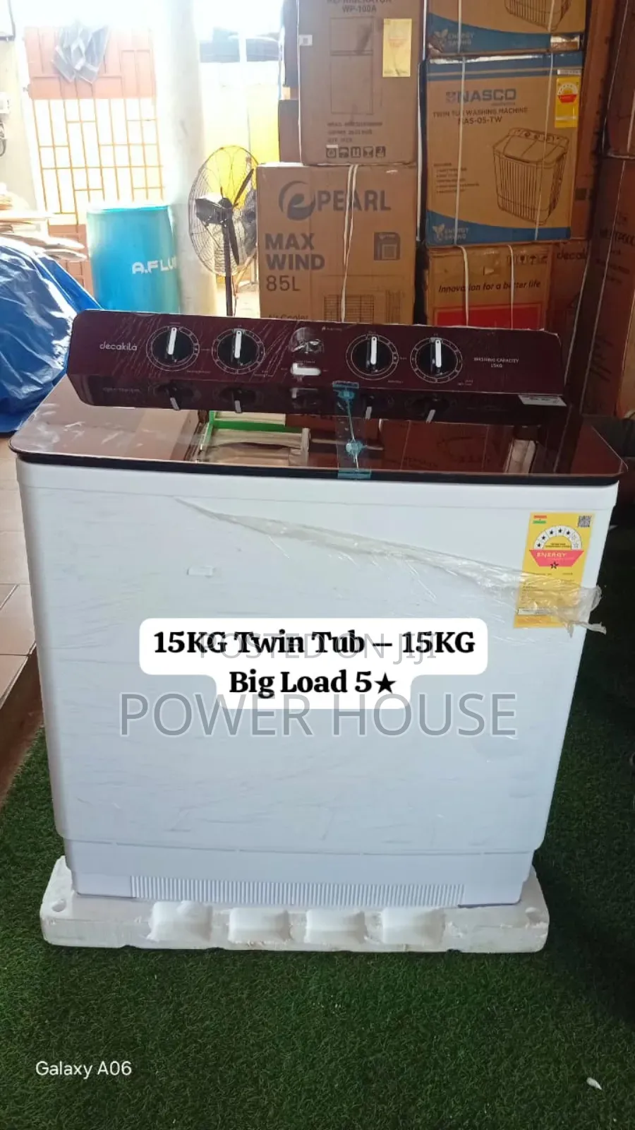15kg Decakila Twin Tub Washing Machine – 15kg 5 Star Save Stress