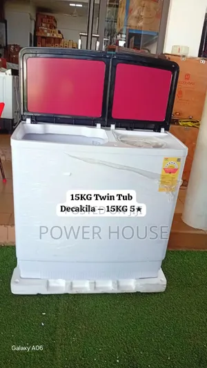 15kg Decakila Twin Tub Washing Machine – 15kg Clean Wash 5 Star