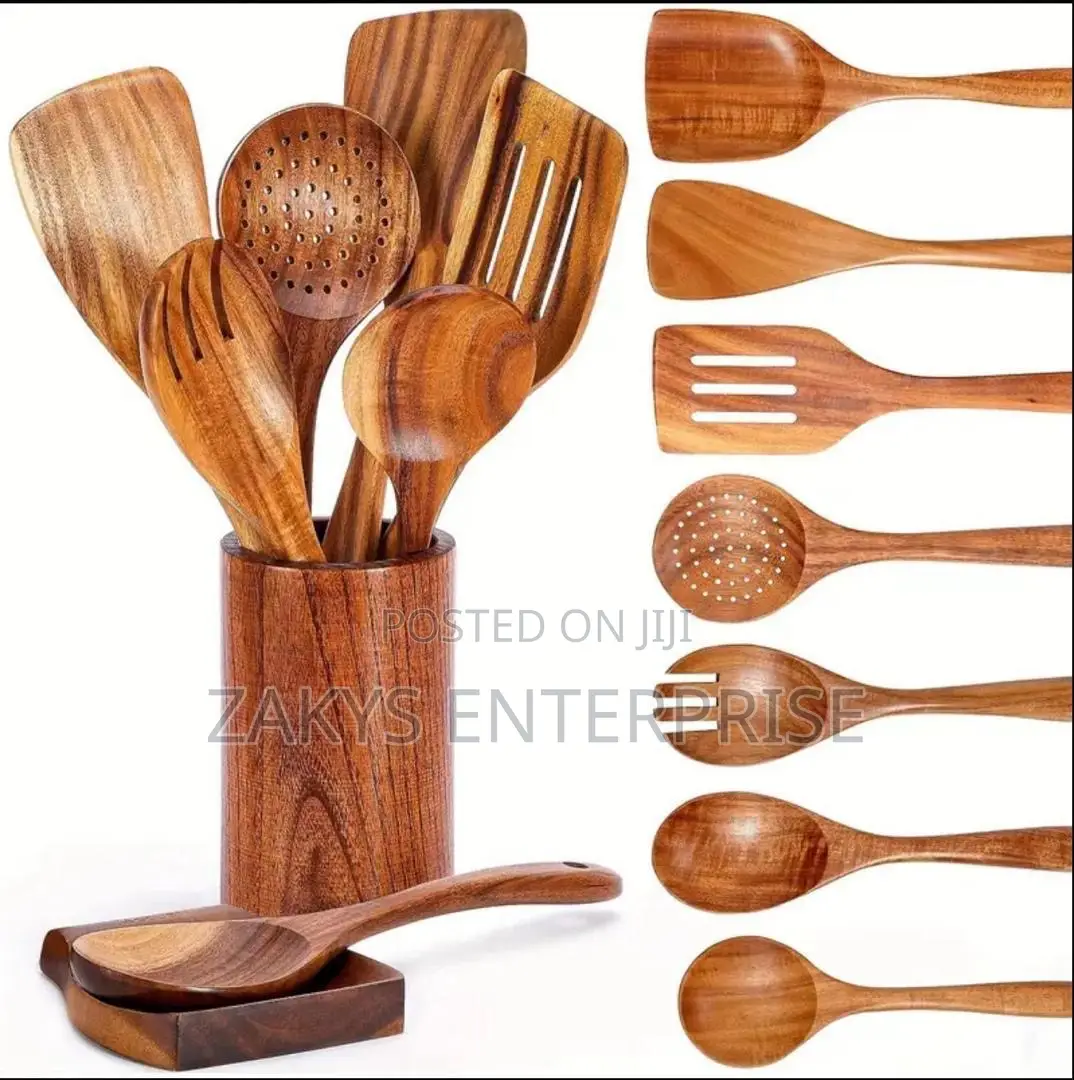 High Quality Bamboo Laddle Set 7pcs