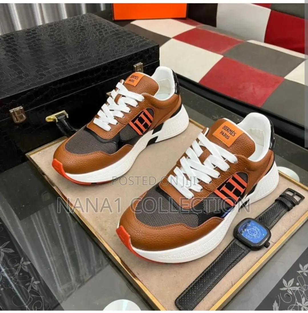 Hermes Paris Luxury Italian Unisex Sneakers “3 Colors”