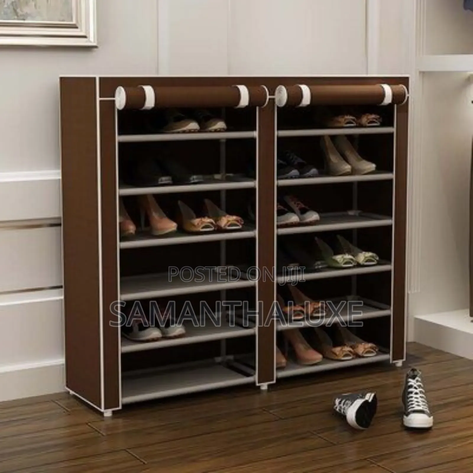 6 Tier Double Door Shoe Rack