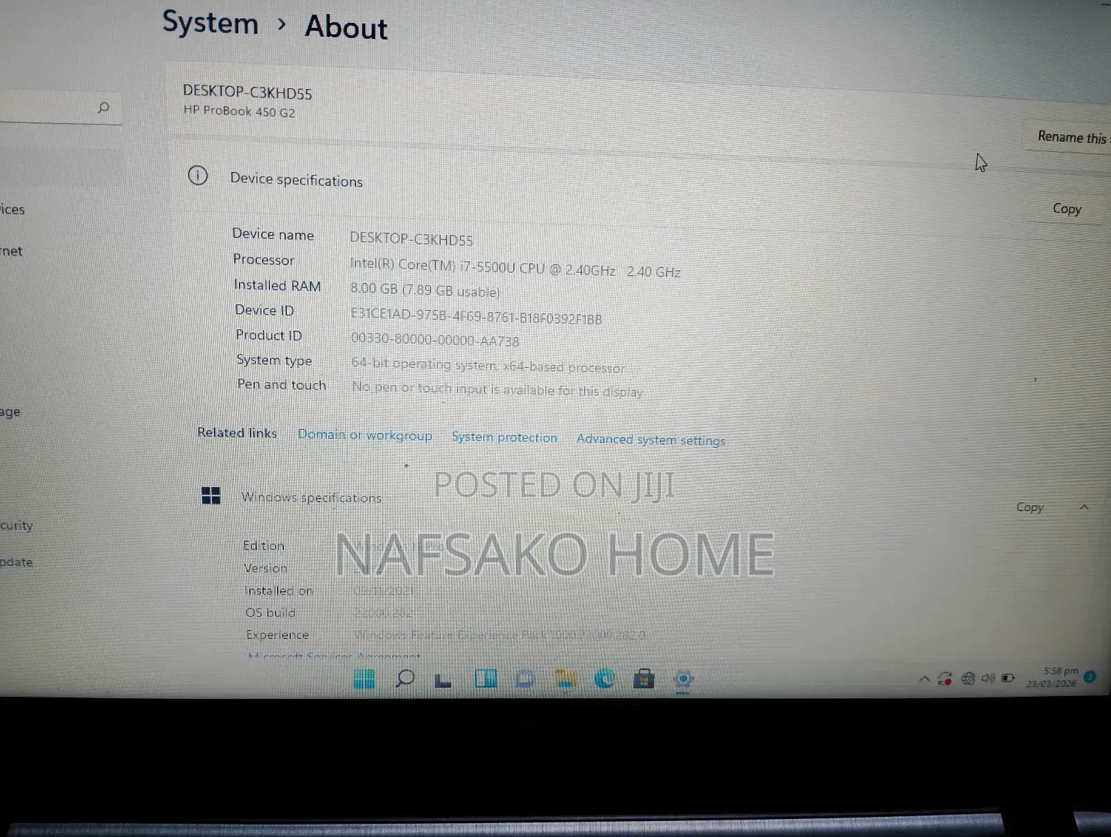 Laptop HP ProBook 450 G2 8GB Intel Core i7 SSD 128GB
