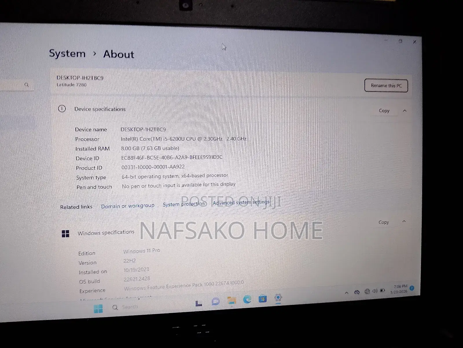 Laptop Dell Latitude 7280 8GB Intel Core i5 SSD 128GB