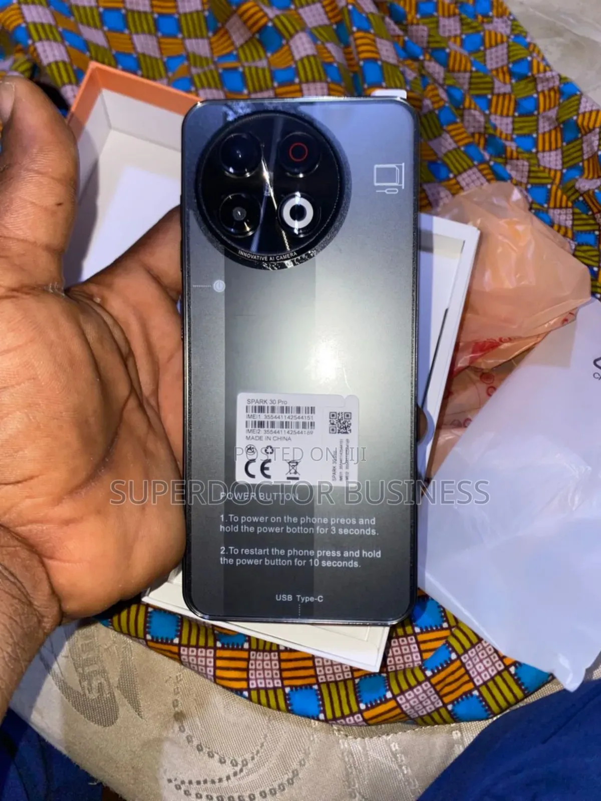 New Tecno Spark 30 Pro 256 GB Black