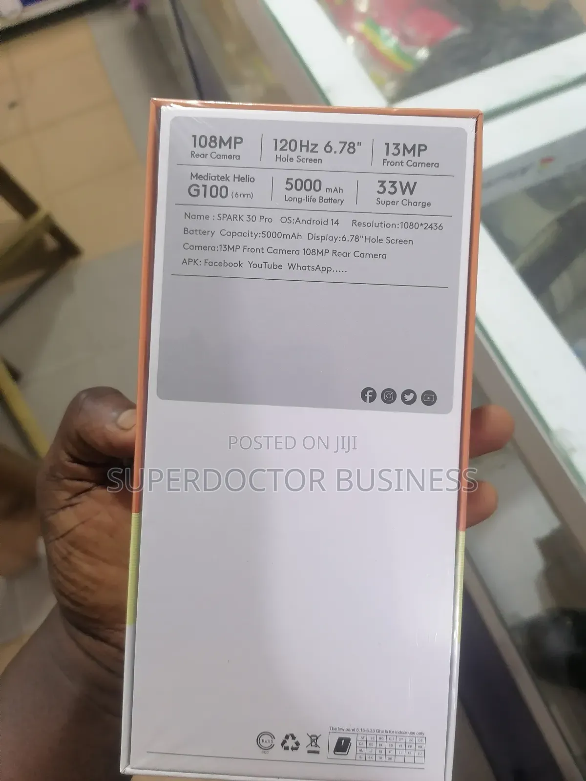 New Tecno Spark 30 Pro 256 GB Black