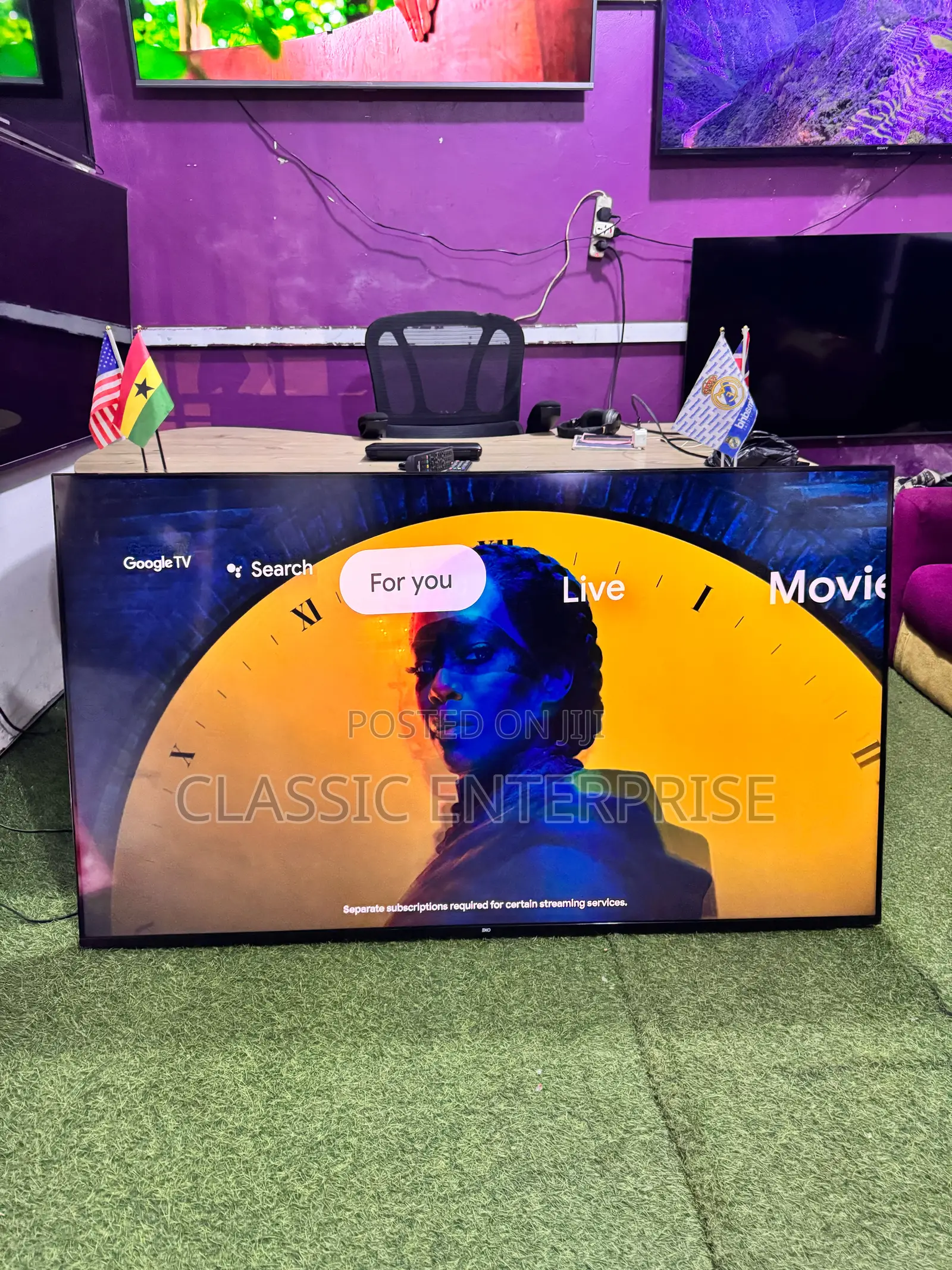 Eko 2024 Qled 65 Inches Google With HDR 10 Super Power Tv