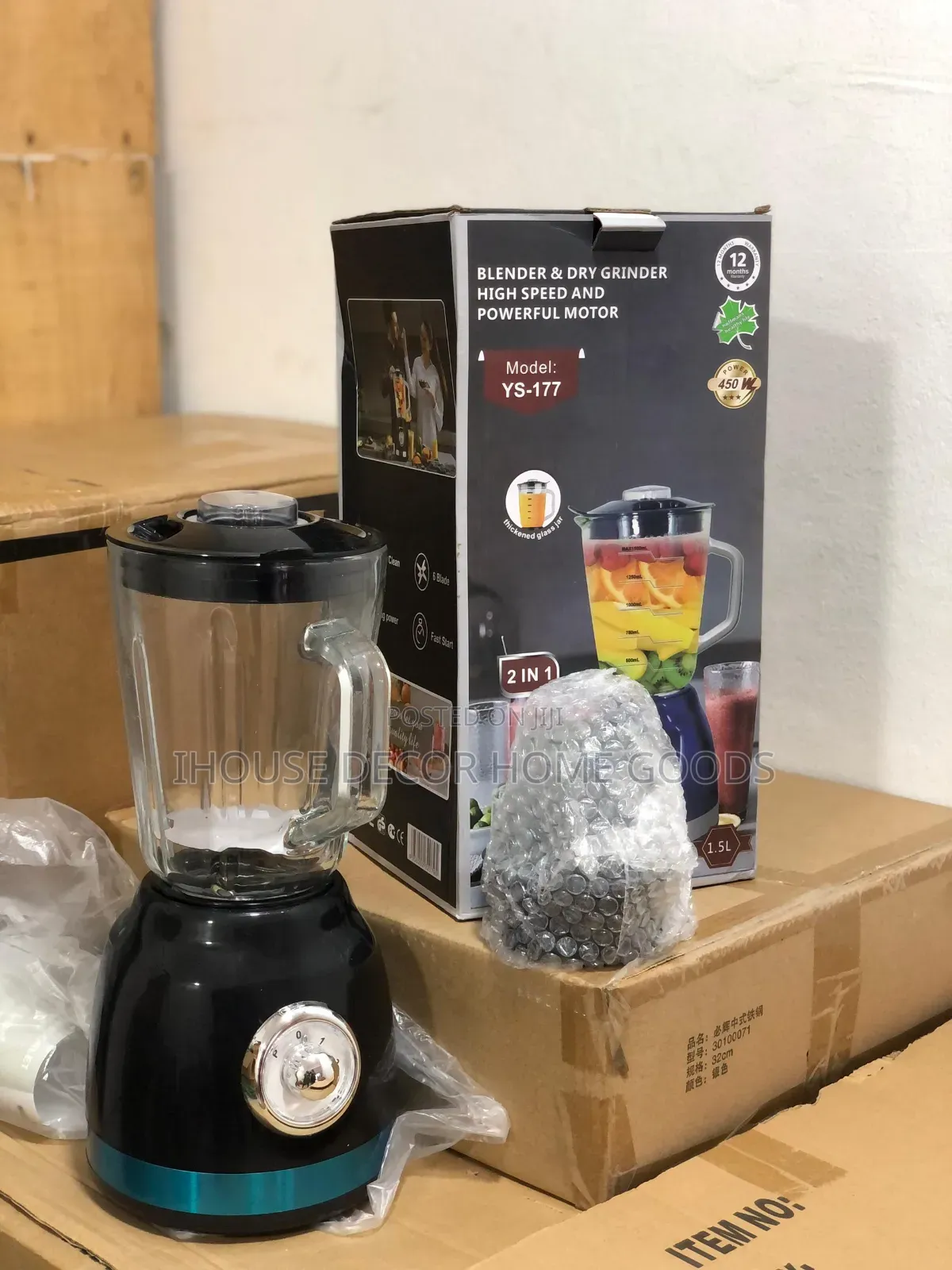 Glass Blender With Grinder