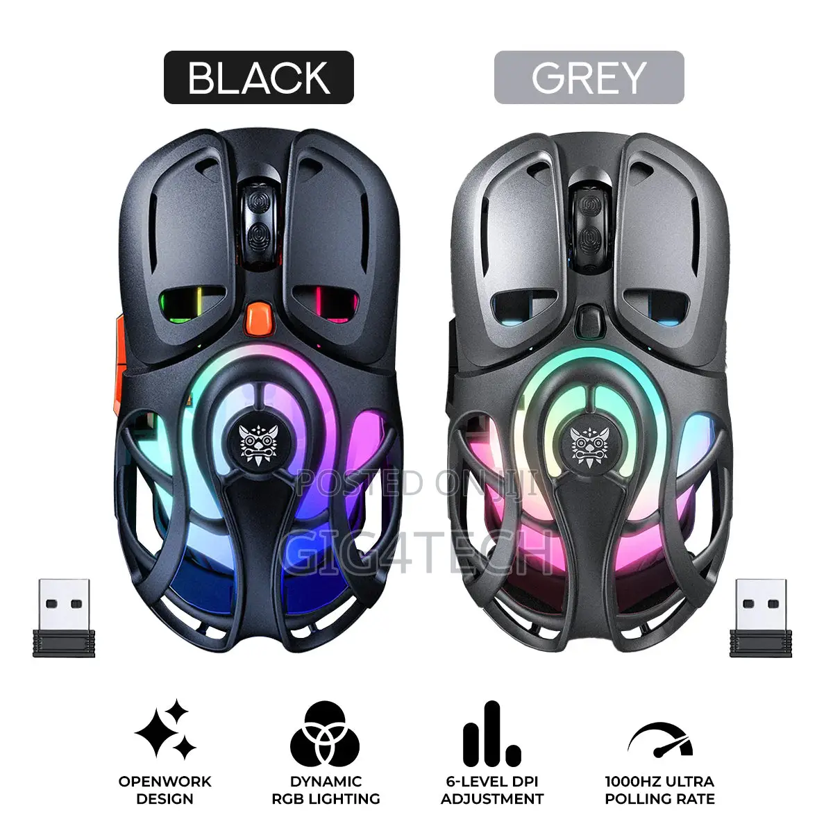 Onikuma Dm02 Wireless RGB Gaming Mouse