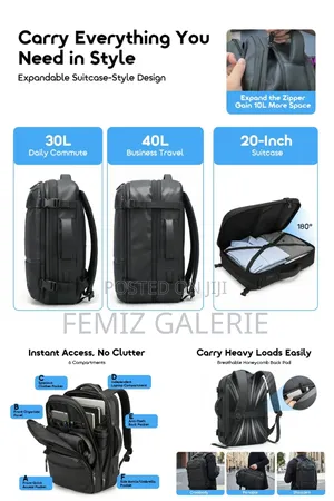 Oraimo Megacarry Expandable Waterproof Business Backpack