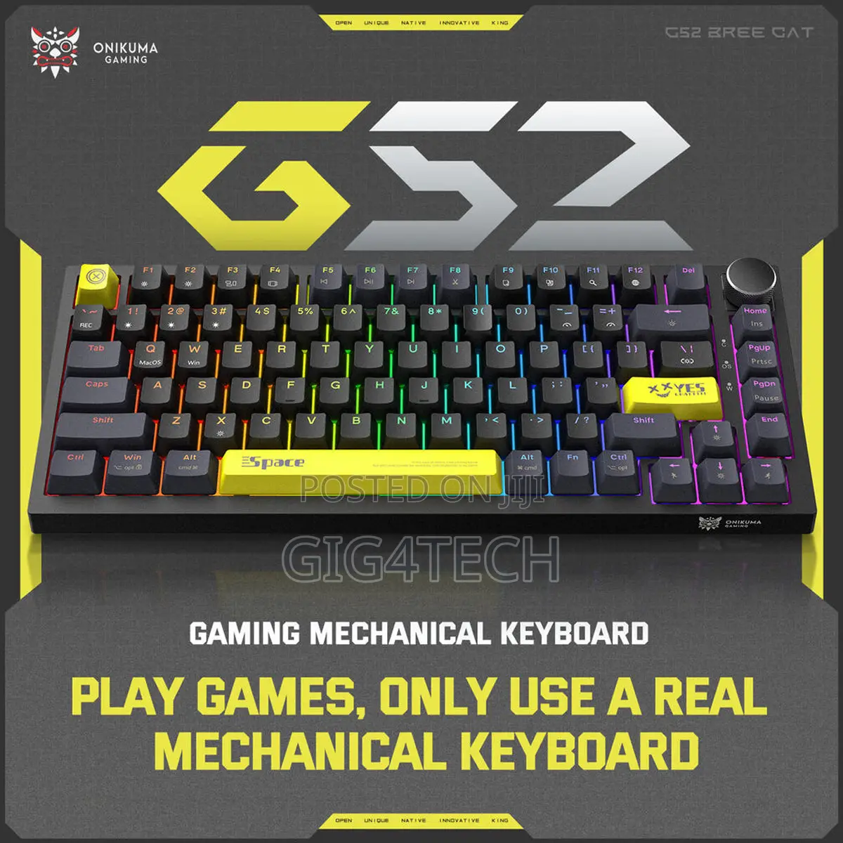 Onikuma G52 RGB Gaming Keyboard