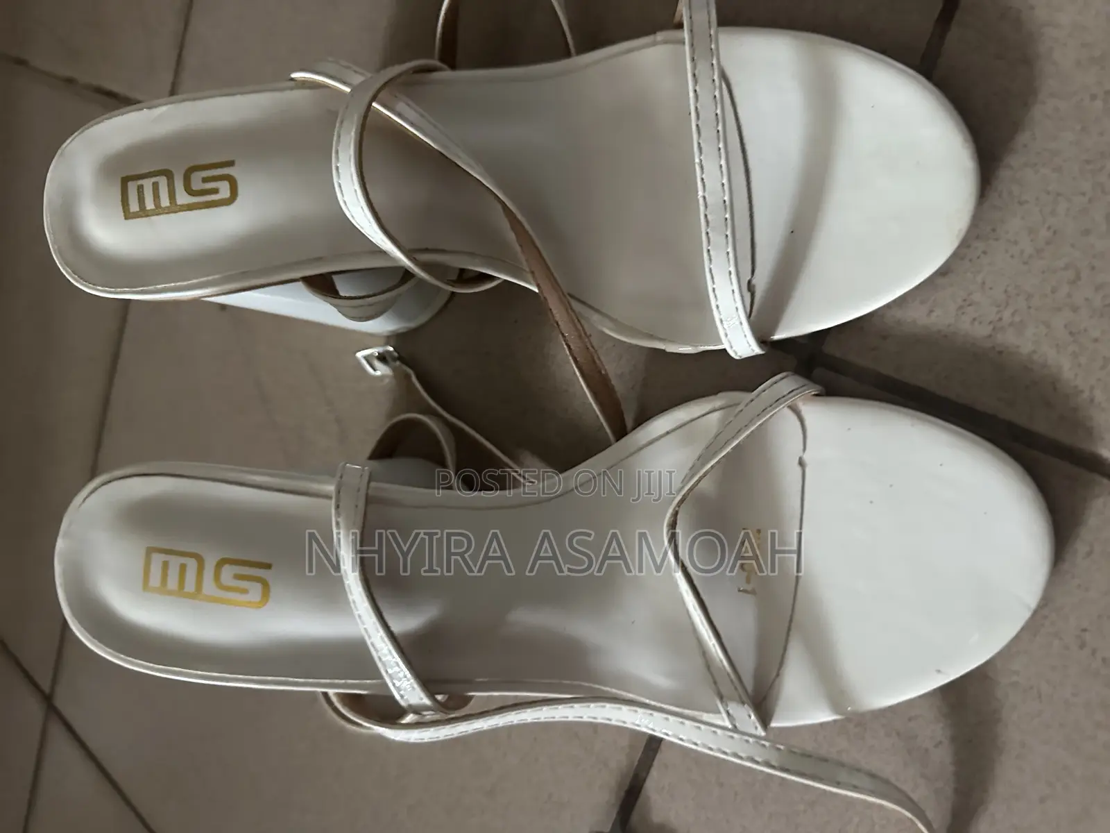 Stunning White Lace-Up Block Heel Sandals