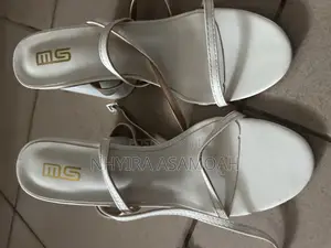 Stunning White Lace-Up Block Heel Sandals
