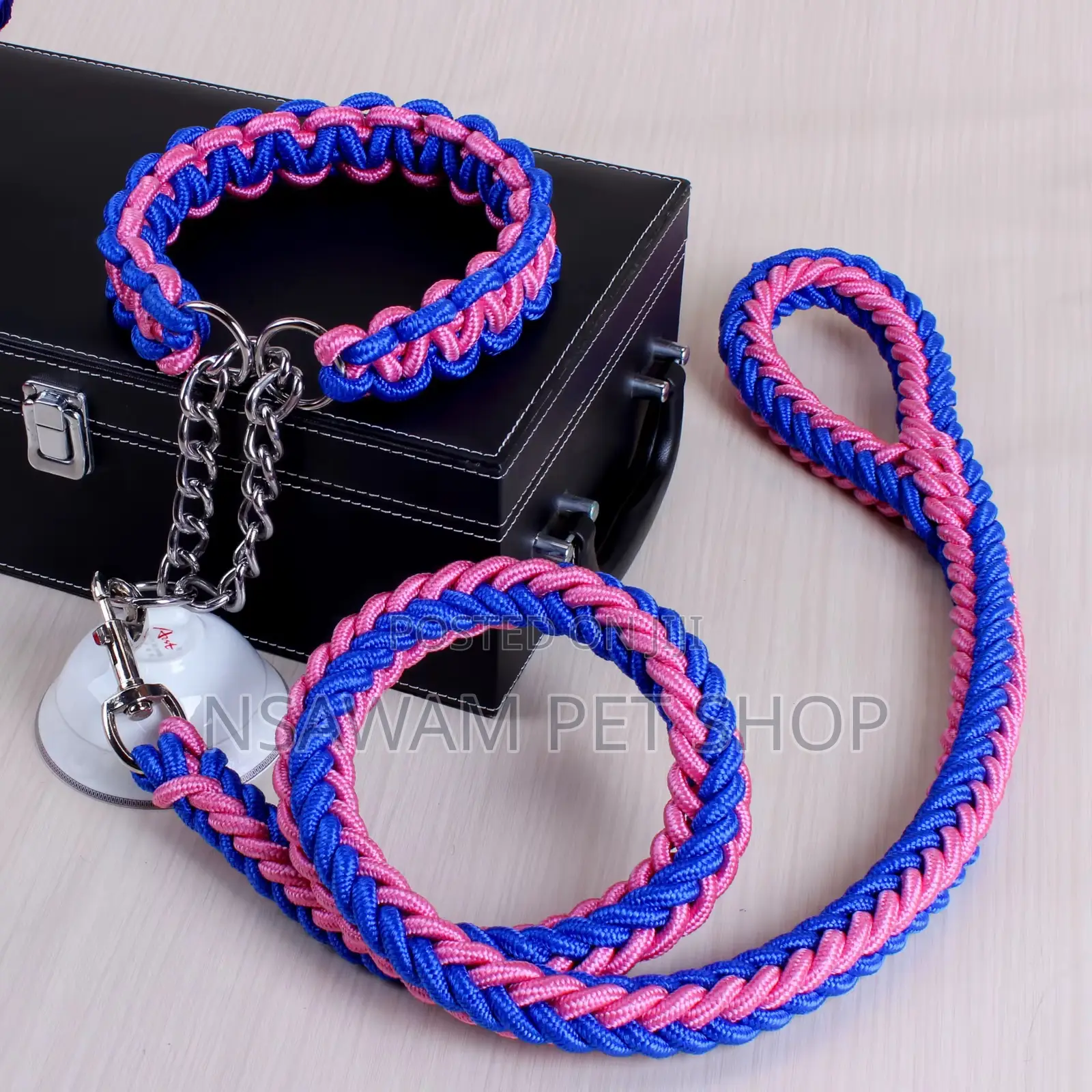 Woven Leash With Choke Collar