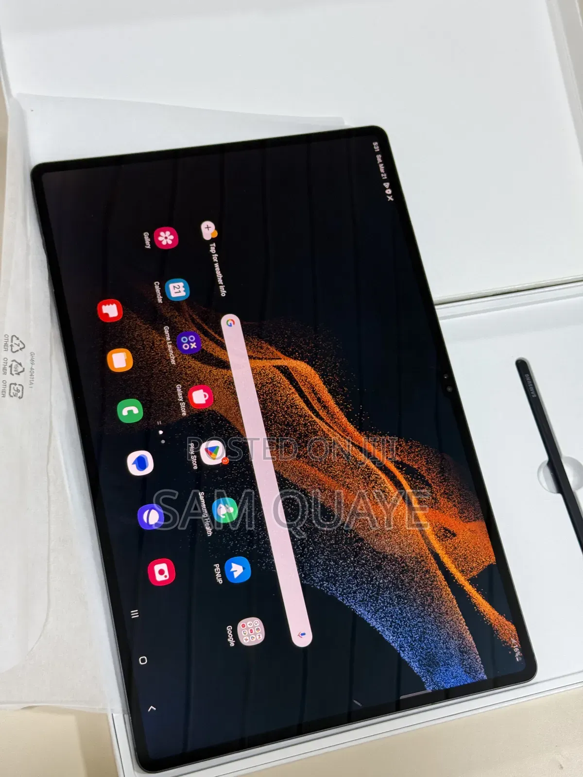 New Samsung Galaxy Tab S8 Ultra 128 GB Black